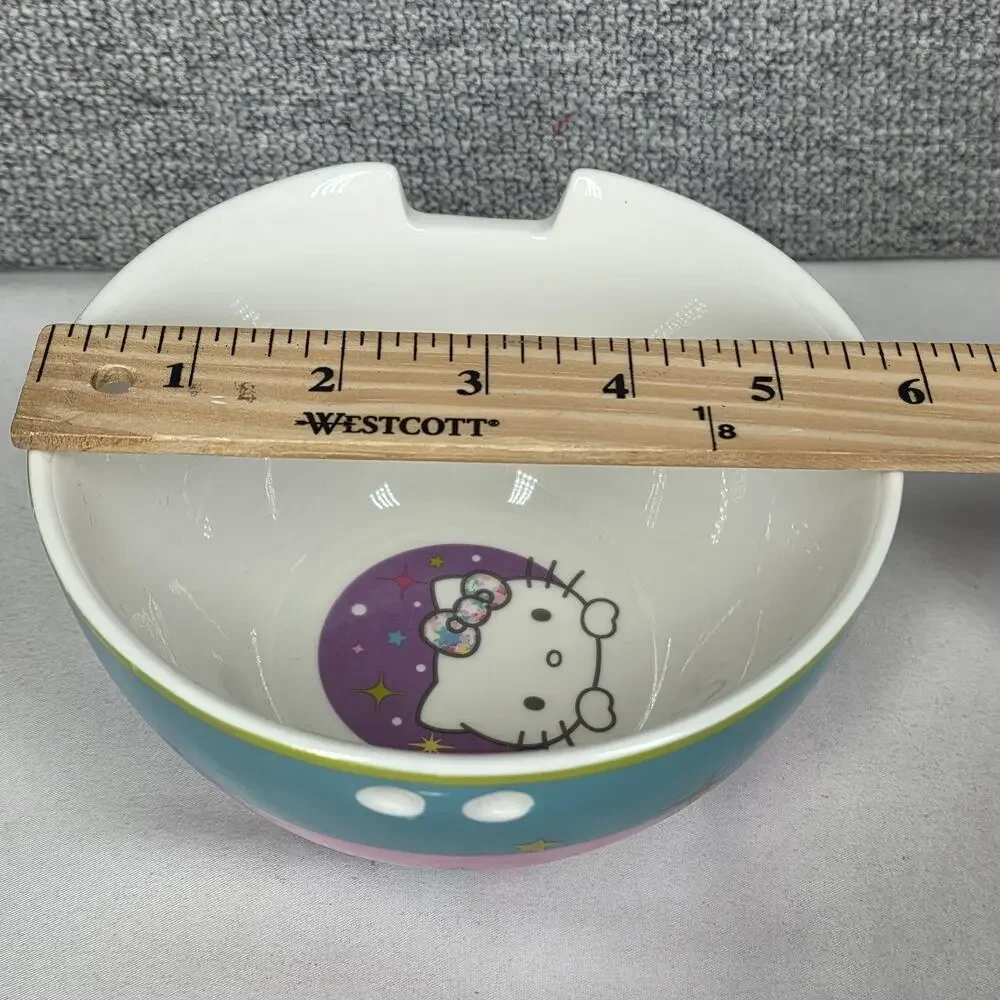 HELLO KITTY LARGE NOODLE BOWL – BIOWORLD – CHOPSTICK HOLDER – 16 OZ – 2020/2024